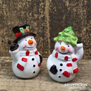 Christmas: Salt & Pepper - Snowman Hat & Tree