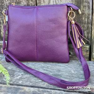 Handbags Wallets: Handbag - Ellay Tassle Aubergine