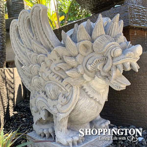 100% Handcarved Concrete Gargoyle Dragon
