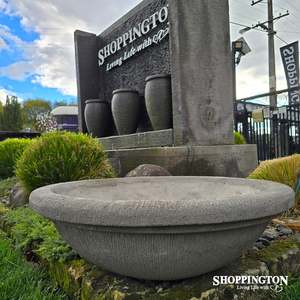 Outdoor Pots: Large Concrete Bowl Planter (available in 2 sizes)