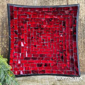 Mosaic Art: z Mosaic Plate - Red