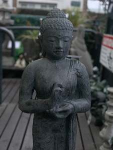 Garden Sculpture - Concrete Buddha Standing 100cm