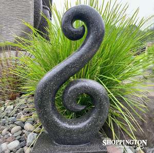 Garden Sculpture - Terrazzo - Fish Hook Black