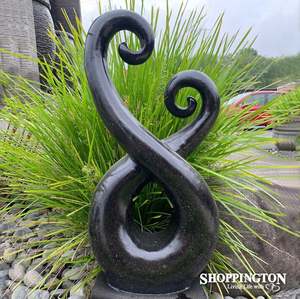 Pre Order: Garden Sculpture - Terrazzo - Eternal Koru/Black