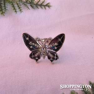 Sale: Rings - Stinless Steel Purple Butterfly