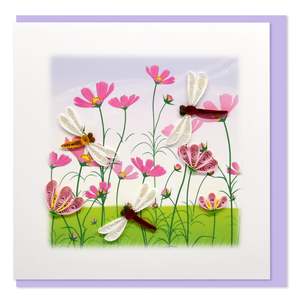Handmade Gift Card - Quilled Triple Dragonfly