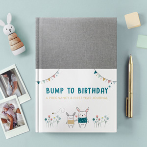 Gifts For Baby: Bump to Birthday Fabric Journal Book (pregnancy + first year)