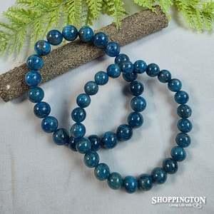 Health Wellbeing: Crystal Gemstone Bead Bracelet - Agate Dyed