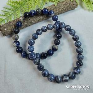 Crystal Gemstone Bead Bracelet - Sodalite