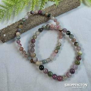 Crystal Gemstone Bead Bracelet - Tourmaline
