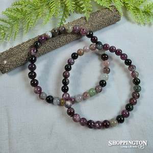 Crystal Gemstone Bead Bracelet - Flourite