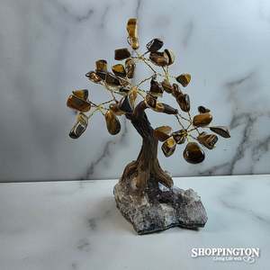 Crystal Gemstone Tree - Tigers Eye 15cm