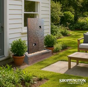 Home Living: u Yin Yang Water Feature with Holes 70cm x 100cm