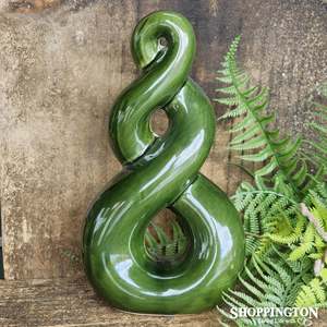 Ceramic Eternal Knot Koru 12cm