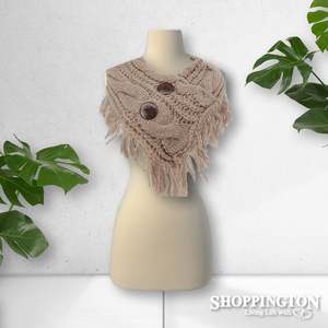 Clothing Accessories: Scarf - Large Button - Fawn
