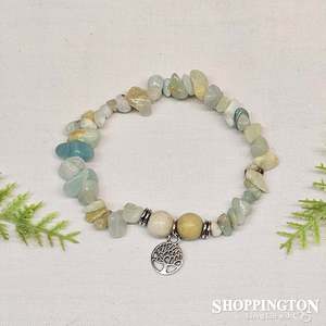 Tree of Life Gemstone Bracelets - Amazonite