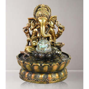 Gifts For Him: Water Fountain Ganesha with Ball (indoors)