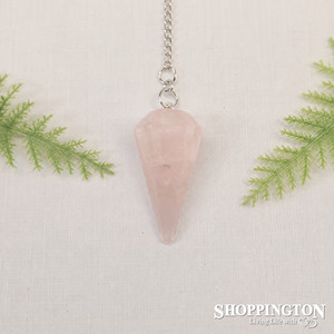 Pendulum Necklace - Rose Quartz
