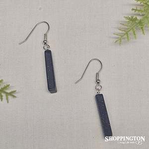 Health Wellbeing: Blue Goldstone Bar Gemstone Earrings