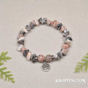 Books Stationary: Tree of Life Gemstone Bracelets - Pink Agate