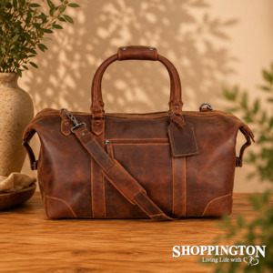 Gifts For Him: 100% Leather Pioneer Weekender Bag