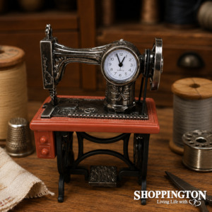 Home Living: Antique Sewing Machine Table Clock