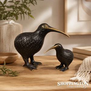 Home Living: Brass Brown Kiwi - Large