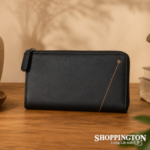 100% Leather Wallet Aurora RFID - Black