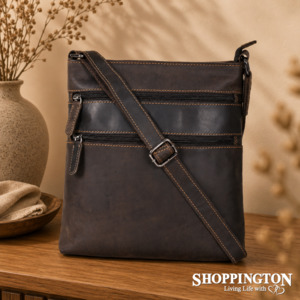 Fashion Accessories: 100% Leather Crossbody Purse/Bag