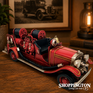 Die Cast Metal Replica Vintage Twin Hose Fire Truck