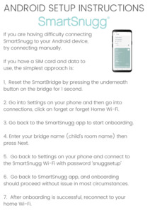 Smartsnugg: SmartSnugg Android Set Up Instructions