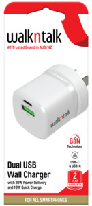 Walkntalk Mobile Phone Accessories: Dual USB Wall Charger