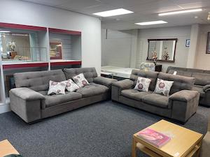 Large 2-Piece Suede Lounge Suite in Mocha - Zone