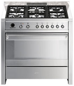 Products: Smeg Stainless Steel CS19-5 90cm Range Cooker - Zone