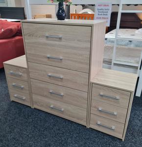 Products: Brand New Gorgeous Oak 3-Piece Bedroom Set - Zone