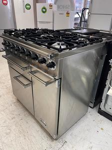 Products: Falcon 90cm DELUXE DUAL FUEL in Stainless - Zone
