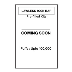 Products: Lawless 100K Bar Pre-filled Kit 28.5mg/ml