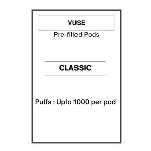 Pre-filled Replacement Pods: VUSE Classic Pre-filled Pods