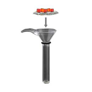 Waterpipe Bowls & Joiners: Dokha Glass Small Dropcone Bowl 14mm 7.5cm