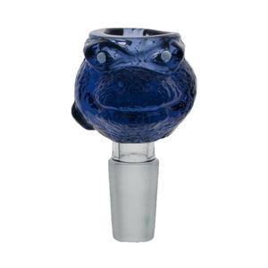 Waterpipe Bowls & Joiners: USA Turtles Head Blue Glass Shisha Bowl 14.5mm