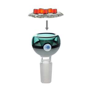Waterpipe Bowls & Joiners: Magic Ball Glass Shisha Bowl JL217GC