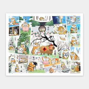 Showpiece 2000 Piece Puzzle: Alexander the Fat Tiger - The 24 Solar Terms