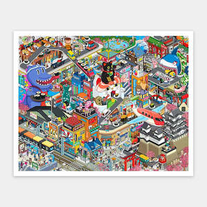 Showpiece 2000 Piece Puzzle: The Sushi City - 2000 Piece Jigsaw Puzzle