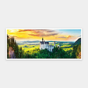 Showpiece 4000 Piece Puzzle: Sunset of Neuschwanstein Castle, Germany - 4000 Piece Jigsaw Puzzle