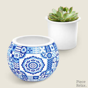 Danish Folklore Style - Flower Pot Jigsaw Puzzle