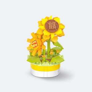 Sunflower - Mini Bricks Potted Plant Jigsaw Puzzle