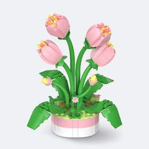 Tulip - Mini Bricks Potted Plant Jigsaw Puzzle