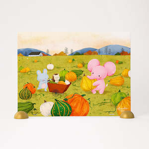 Showpiece 3000 Piece Panorama Puzzle: Pumpkin Garden - 48 Piece Junior Jigsaw Puzzle