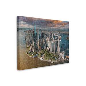 Showpiece Canvas Puzzles: Aerial Photography - New York City, USA - 366 Piece Jigsaw Puzzle
