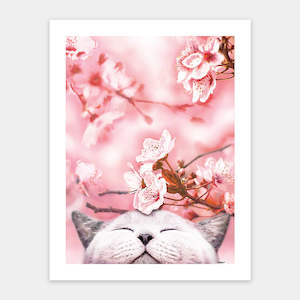 Showpiece 300 Piece Puzzles: Sakura Cat - 300 Piece Jigsaw Puzzle